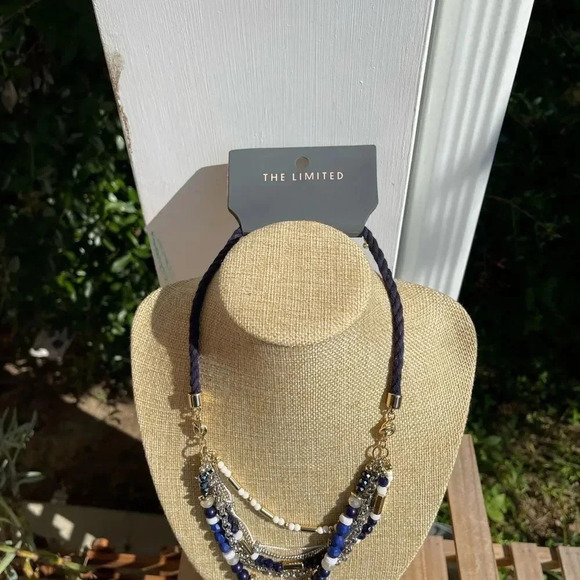 Fashion Elegant Blue MultiColor Stone Slides Necklace, NEW🌸NWT - Picture 6 of 8